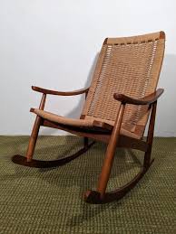 vintage yugoslavian hans wegner style corded rocking chair epoch rocking chair chair wegner
