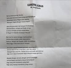 Mengharukan Jusuf Kalla Tulis Puisi Virus Corona Indozone Id