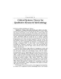 Mixed methodologies are the combination of quantitative and qualitative research methods. Critical Systems Theory For Qualitative Research Methodology William R Watson Academia Edu