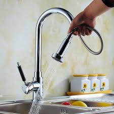 Auralum Contemporain Levier Unique Pull Out Robinet De Cuisine Robinets D Evier De Douche Mitigeur Avec Cartouche Ceram Robinet Robinet Cuisine Robinet Design