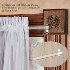 Get the best deals on lace window curtains & drapes. Clear Curtain Rod For Laces And Sheers 28 To 120