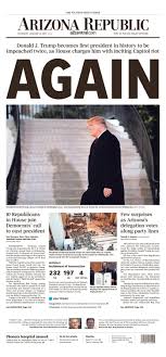 A nigerian newspaper and online version of the vanguard. Front Pages On Trump S Impeachment Again Poynter