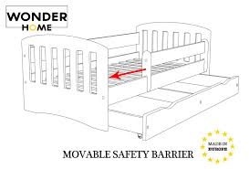 A bed that is narrower than a double bed and is intended for one person | meaning, pronunciation, translations and examples. Toddler Bed Kids Bed Junior Children S Single Bed With Mattress And Underbed Drawer Included Classic White 160x80 Buy Online In Saudi Arabia At Saudi Desertcart Com Productid 63229747