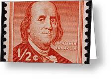 U.s. Stamp: Franklin Framed Print