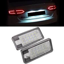 2pcs Pair Car Styling 12v Auto Car 18led License Number Plate Lights Daytime Running Light For Audi A3 S3 S4 A4 B6 B7 A6 A8 Q7 In Li Number Plate Audi A3