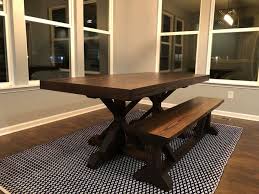 To achieve the dark, rich, reddish color i was shooting for meant that i needed to apply several (actually five) coats of stain. 6 5 Table Finished In Kona Stain Indiana Farm Table Facebook