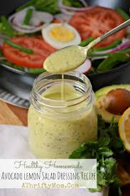 Healthy Homemade Avocado Lemon Salad Dressing Recipe Lemon Dressing Recipes Lemon Salad Healthy Dressing Recipes
