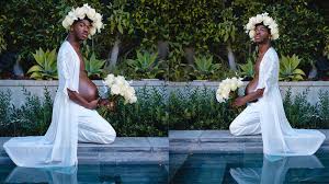 Posing as elegantly as any pregnant woman with a ripe belly on display, the old town road rapper has posed for a full maternity shoot for people . 2dozraqsepk59m