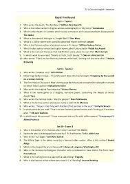 Read on for some hilarious trivia questions that will make your brain and your funny bone work overtime. English Literature Quiz With Answers Pdf