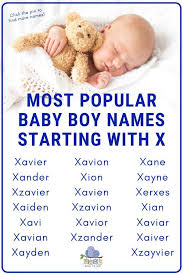 Baby Boy Names That Start With X In 2020 Unique Baby Boy Names Baby Boy Middle Names Baby Boy Names