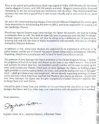 Lastminutes.deals offers the largest choice of last minute hotels around the world. The Letter Sent By Stephen Green Of Christian Voice That Derailed The Tour Of Jerry Springer The Opera Stewart Lee 41st Best Standup Ever