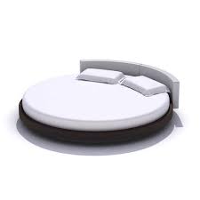 This frame is made of metal and wood slats and can easily be bolted together to create a king or queen size bed. 3d White Circular Bed Cgtrader