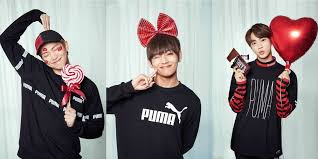 Allkpop On Twitter Bts Melts Hearts With Their Adorableness In Valentine S Day Photo Shoot With Puma Https T Co A1ph20yaq3