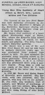 Obituary for FRED BAUER