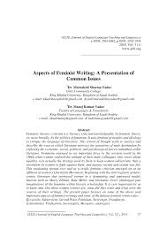 Pdf Aspects Of Feminist Writing A Presentation Of Common Issues