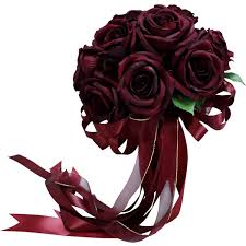 Check spelling or type a new query. Burgundy Wedding Bouquet Silk Flower Bouquet Of Dark Red Roses Vanrina