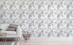 Go for these pretty floral wallpapers and give a complete makeover to your house. Black And White Floral Pattern Wallpaper For Walls Sketch Floral