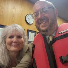County employees joined the ranks today of those nationally participating  in Wear Your Lifejacket to Work Day! As fun as it was, the message was a  somber one: far too many people