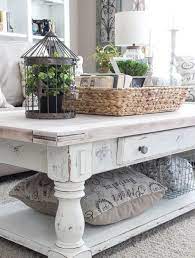 Designer accent coffee tables that are stylish yet affordable. Whitewashed Distressed Coffee Table Shabby Chic Coffee Table Chic Coffee Table Farmhouse Decor Living Room