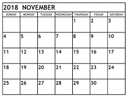 Print Blank November 2018 Calendar Monthly Calendar Printable Calendar 2019 Printable Free Printable Calendar Monthly
