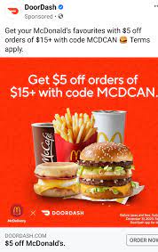 Mcdonald's gift card balance check balance. Doordash Ymmv 5 Off Of 15 When Ordering Mcdonalds With Door Dash Redflagdeals Com Forums