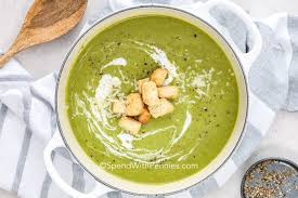 Cream Of Asparagus Soup Is Made With A Savory Base From Pureed Asparagus Chicken Broth And Heavy Cream For Creamy Asparagus Asparagus Soup Creamed Asparagus
