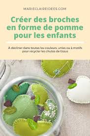 Une Jolie Broche En Forme De Pomme Chute De Tissu Broche De Toutes Les Couleurs