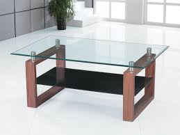 Black glass coffee table contemporary glass coffee tables modern contemporary glass furniture presents range strong cookers stove. Clear Glass Coffee Table With Black Glass Shelf Homegenies