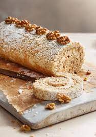 Walnut And Coffee Swiss Roll Recipe Recipe Coffee And Walnut Cake Cake Roll Recipes Desserts