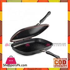 Buy Sonex Die Cast Ceramic Coating Double Grill Pan 36 Cm At Best Price In Pakistan Grill Pan Grilling Ceramic Coating