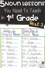 5 Noun Lessons You Need To Teach In 1st Grade Part 2 Nouns Lesson Teaching Nouns Nouns