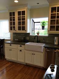 cream colored beech shaker kitchen cabinets