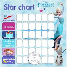 frozen star chart printable reward charts reward chart