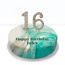 49 16th birthday cakes ranked in order of popularity and relevancy. Bakerdays Personalised 16th Birthday Cakes Number Cakes Bakerdays