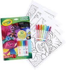 Activity book with washable markers. Crayola Trolls World Tour Color Activity Trolls 2 32 Colouring Pages And 7 Mini Markers Gift For Kids Age 3 4 5 6 7 Multicoloured Amazon De Burobedarf Schreibwaren