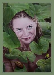 90 Aquarellmalerei Fantasie Frau