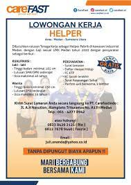 Savesave gaji pt tjiwi kimia for later. Carefast Lowongan Kerja Helper Dibutuhkan Segera Facebook