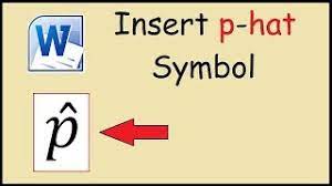 How To Type P Hat In Word Youtube