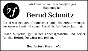 Traueranzeigen von Bernd Schmitz