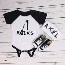 One Year Birthday Dress For 1 Year Old Boy 1st Birthday Boy Outfit Baby Boy 1 Year Old Rock N Roll Etsy 1st Boy Birthday Birthday Themes For Boys Birthday Boy Shirts
