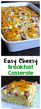 It has the standard ingredients of eggs, cheese, and hash brown potatoes seen in most breakfast casseroles. Easy Cheesy Breakfast Casserole Love To Be In The Kitchen