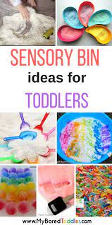 So many kids love sensory play activities and messy play and my kids are no different. Sensory Bins For Toddlers 6o Sensory Bin Ideas For Toddlers My Bored Toddler