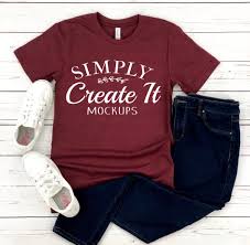 Bella Canvas Mockup Bella 3413 Cardinal 3001cvc Heather Etsy In 2020 T Shirt Image Blank T Shirts Bella Canvas