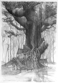 Arboreal By Graemeb On Deviantart Monochrome Art Landscape Paintings Tree Art
