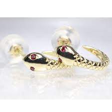 楽天市場 ヘビ 蛇 ピアス k10ygピアス k10yg k10 10金 ルビー レディース メンズ プレゼント 送料無料 品質保証書 ジュエリーショップ ウェイ ジュエリー ショップ ジュエリー ピアス