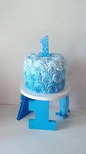 Smash Cake Simple Birthday Cake For 1 Year Old Boy Image Result For 1 Year Old Birthday Boy Blue Ombre Cake Boys First Birthday Cake First Birthday Cakes 1st Birthday Cakes