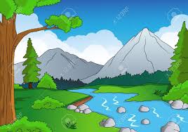 15234357 Nature Forest Background Stock Vector Forest Cartoon River Jpg 1300 914 Landscape Drawing For Kids Nature Backgrounds Forest Cartoon