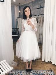 Discover 50s dresses with the vintage vibes that are all your own at modcloth! Short Wedding Dress Long Sleeve Tulle Midi Wedding Dress Casual Bridal Dress Boho Wedding Gowns