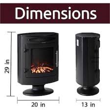 How to install an electric fireplace log set in an existing fireplace opening. Cambridge 19 7 In W Black Fan Forced Electric Fireplace Lowes Com Electric Fireplace Freestanding Electric Fireplace Fireplace Heat