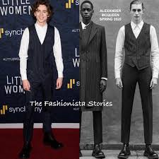 One of the main reasons that i love timothee chalamet's style is because he never plays it safe. Timothee Chalamet In Alexander Mcqueen At The Little Women Ny Premiere